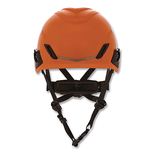 MSA V-Gard H1 Safety Helmet, Vented, Brimless, Fas-Trac III Pivot Ratchet Suspension, One Size Fits Most (6.5 to 8), Orange (10194789)