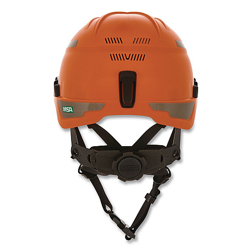 MSA V-Gard H1 Safety Helmet, Vented, Brimless, Fas-Trac III Pivot Ratchet Suspension, One Size Fits Most (6.5 to 8), Orange (10194789)