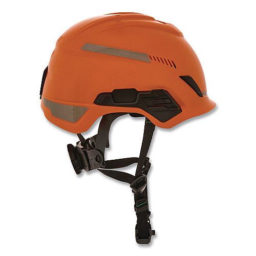 MSA V-Gard H1 Safety Helmet, Vented, Brimless, Fas-Trac III Pivot Ratchet Suspension, One Size Fits Most (6.5 to 8), Orange (10194789)