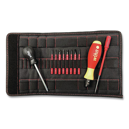 Wiha 11-Piece Insulated TorqueVario-S (10-50 In/lbs) and SlimLine Blade Set (28789)
