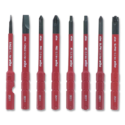 Wiha 11-Piece Insulated TorqueVario-S (10-50 In/lbs) and SlimLine Blade Set (28789)