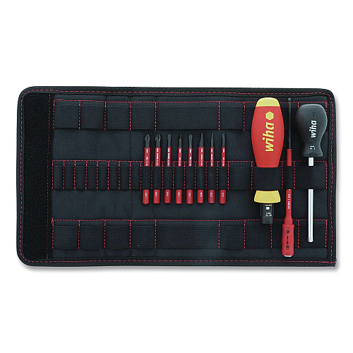 Wiha 11-Piece Insulated TorqueVario-S (10-50 In/lbs) and SlimLine Blade Set (28789)