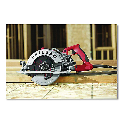 SKIL 7-1/4" Lightweight Magnesium Worm Drive Circular Saw with Carbide Blade, 2,800 SPM, 0 to +53 Degree Bevel Range, 24 T Blade (SPT77WML01)