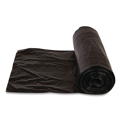 Inteplast Group Low-Density Commercial Can Liners, 30 gal, 0.58 mil, 30" x 36", Black, Interleaved Roll, 25 Bags/Roll, 10 Rolls/Carton (WSL3036HVK)