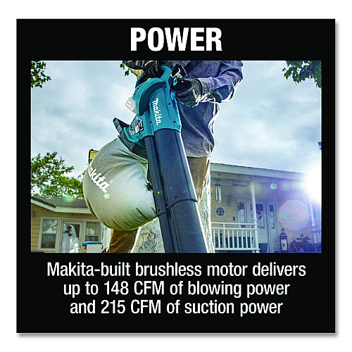 Makita 18V LXT BL Li-Ion 6.6 gal Cordless Blower/Vacuum/Mulcher (Tool Only) (XBU07Z)