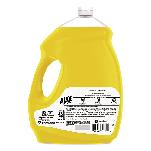 Ajax Dish Detergent, Lemon Scent, 145 oz Bottle, 4/Carton (61049651CT)