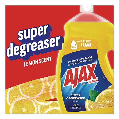 Ajax Dish Detergent, Lemon Scent, 145 oz Bottle, 4/Carton (61049651CT)