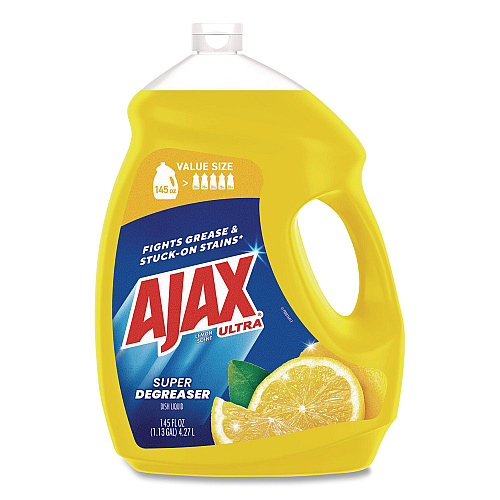 Ajax Dish Detergent, Lemon Scent, 145 oz Bottle, 4/Carton (61049651CT)