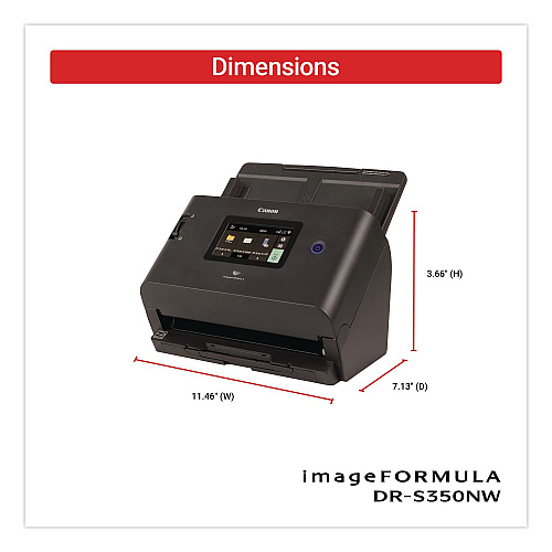 Canon imageFORMULA DR-S350NW, 600 dpi Optical Resolution, 60-Sheet Auto Document Feeder (6897C002)