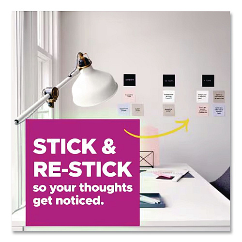 Post-it Pads in Simply Serene Colors, Note Ruled, 4 x 4, 90 Sheets/Pad, 4 Pads/Pack (7100383487)