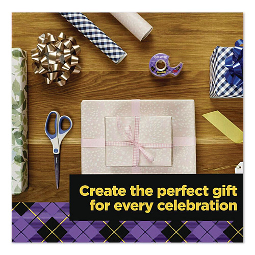 Scotch Gift Wrap Tape with Dispenser, 1" Core, 0.75" x 300", Transparent, 3/Pack (7000048114)