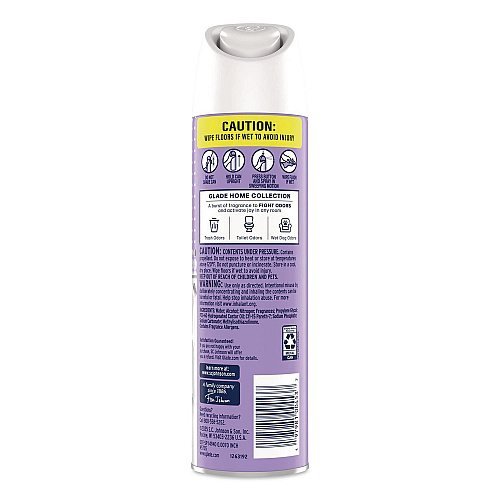Glade Air Freshener, Lavender, 7.3 oz Aerosol Spray, 6/Carton (391403)