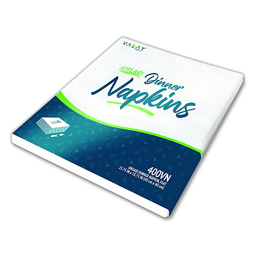 Morcon Paper Valay Airlaid Flat Dinner Napkin, 1-Ply, 15.75 x 15.75, White, 100/Pack, 10 Packs/Carton (400VN)