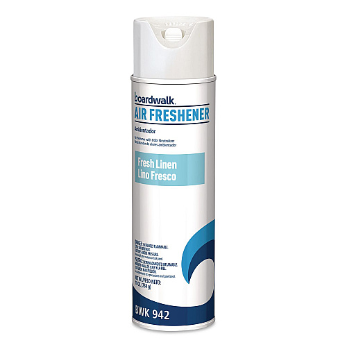 Boardwalk Aerosol Air Freshener, Fresh Linen, 10 oz Aerosol Spray, 6/Carton (942)