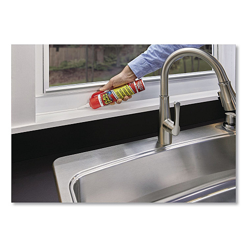 Flex Seal Flex Caulk Hi-Performance Hybrid Caulk, 9 oz Aerosol Can, Dries White, 4/Carton (CFSWHTR675)