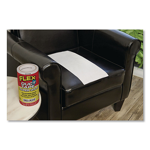 Flex Seal Flex Super Wide Duct Tape, 4" Core, 39 mil Thick, 7.5" x 20 ft, White, 3/Carton (DTWHTR7520)