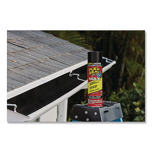 Flex Seal Liquid Rubber Sealant Coating MAX Aerosol, 17 oz Aerosol Can, Dries Black, 4/Carton (FSMAXBLK24)