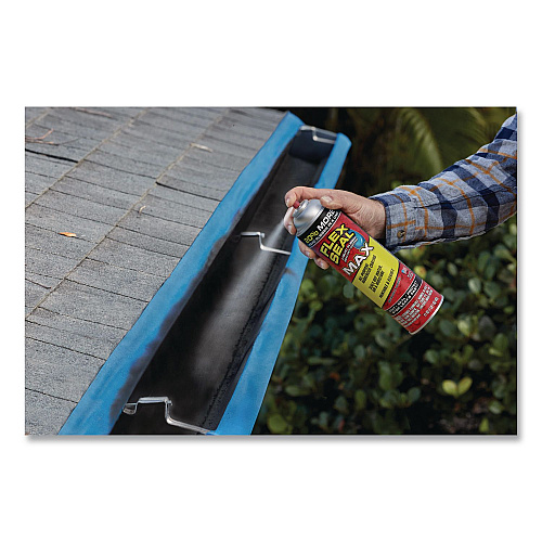 Flex Seal Liquid Rubber Sealant Coating MAX Aerosol, 17 oz Aerosol Can, Dries Black, 4/Carton (FSMAXBLK24)
