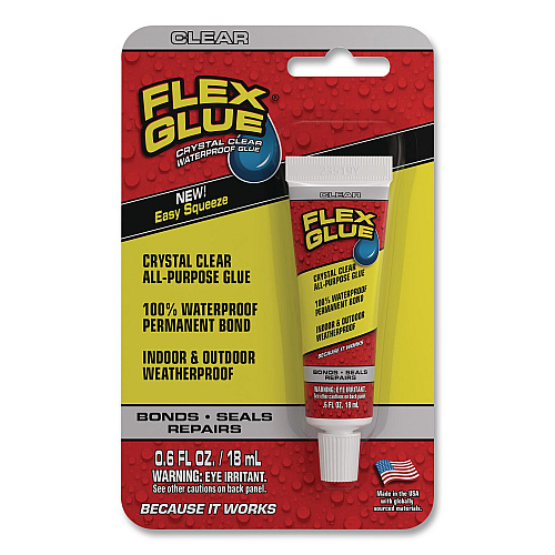 Flex Seal Crystal Clear All-Purpose Glue, 0.6 oz, Dries Clear, 8/Carton (GFSCLRMINI8)