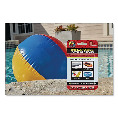 Flex Seal Inflatable Patch and Repair, 6" x 4" x 2.5", Clear, 8/Carton (KITPVC3X4)