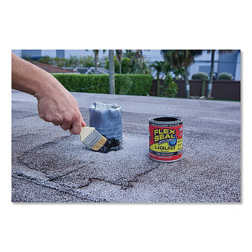 Flex Seal Liquid Rubber Sealant Coating Liquid, 16 oz Can, Dries Black, 6/Carton (LFSBLKR16)