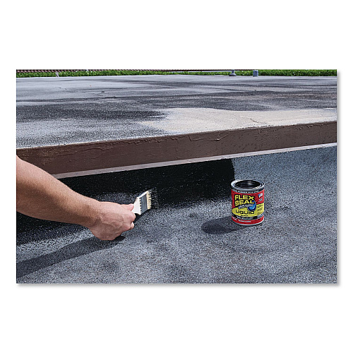 Flex Seal Liquid Rubber Sealant Coating Liquid, 16 oz Can, Dries Black, 6/Carton (LFSBLKR16)