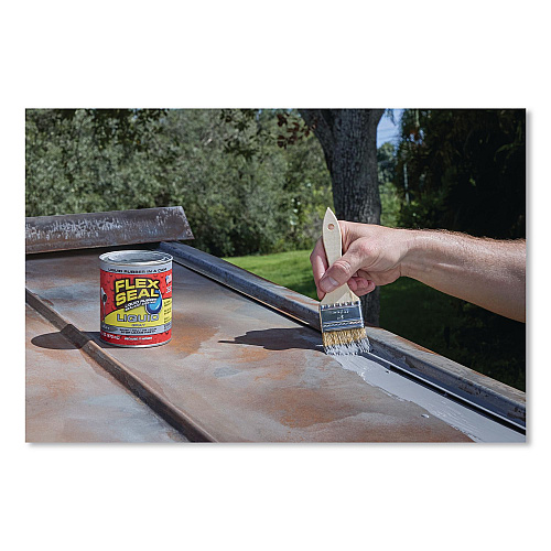 Flex Seal Liquid Rubber Sealant Coating Liquid, 16 oz Can, Dries Gray, 6/Carton (LFSGRYR16)