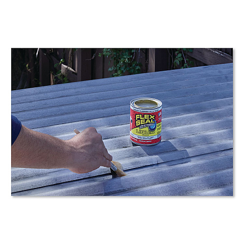 Flex Seal Liquid Rubber Sealant Coating Liquid, 16 oz Can, Dries Clear, 6/Carton (LFSCLRR16)
