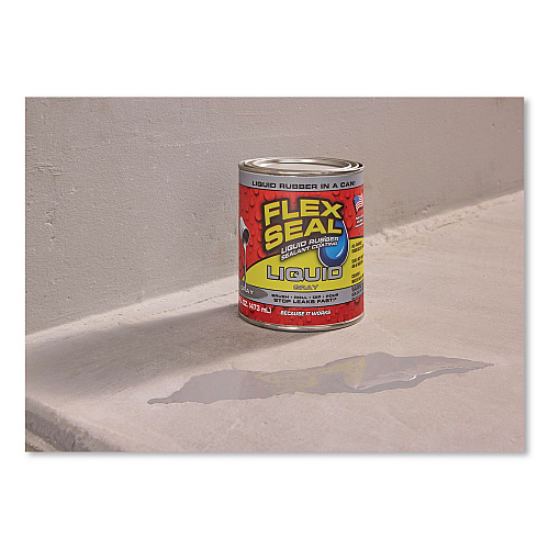 Flex Seal Liquid Rubber Sealant Coating Liquid, 16 oz Can, Dries Gray, 6/Carton (LFSGRYR16)