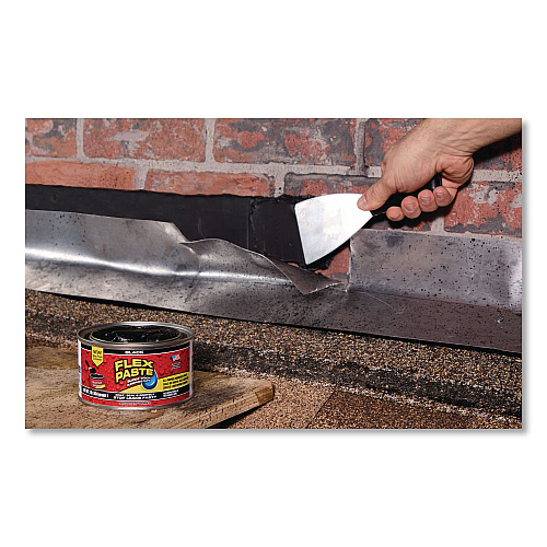 Flex Seal Flex Paste Super Thick Rubberized Paste, 1 lb Can, Dries Black, 4/Carton (PFSBLKR16)