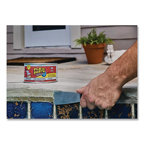 Flex Seal Flex Paste Super Thick Rubberized Paste, 1 lb Can, Dries Clear, 4/Carton (PFSCLRR16)