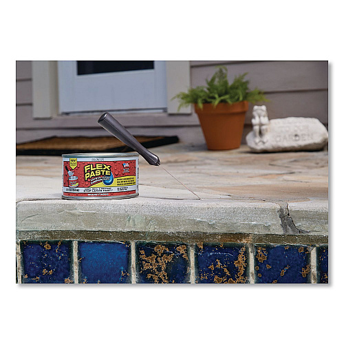 Flex Seal Flex Paste Super Thick Rubberized Paste, 1 lb Can, Dries Clear, 4/Carton (PFSCLRR16)