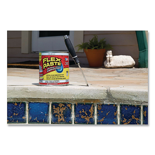 Flex Seal Flex Paste Super Thick Rubberized Paste, 26 oz Can, Dries Clear, 4/Carton (PFSCLRR32)