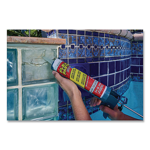Flex Seal Flex Paste Super Thick Rubberized Paste, 9 oz Cartridge, Dries Clear, 4/Carton (PFSCLRR09)