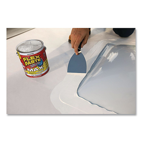 Flex Seal Flex Paste Super Thick Rubberized Paste Max, 12 lb Can, Dries White, 2/Carton (PFSMAXWHT01)