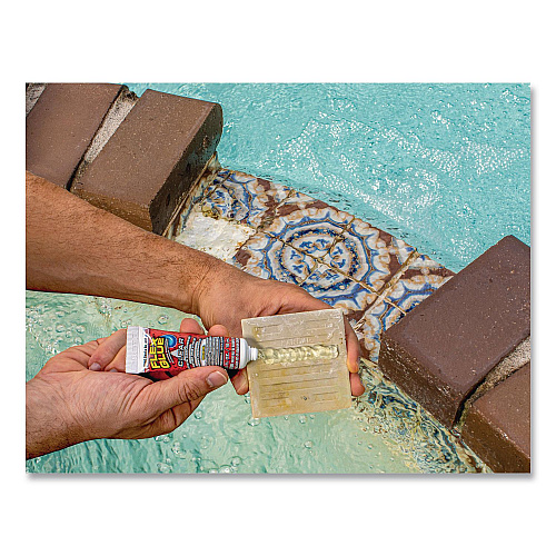Flex Seal Pool Patch and Repair Kit, Flex Glue Mini Clear 0.6 oz Tube and (2) Flex Tape Mini Clear Patches 3" x 4", 12/Carton (POOLKITMINI)