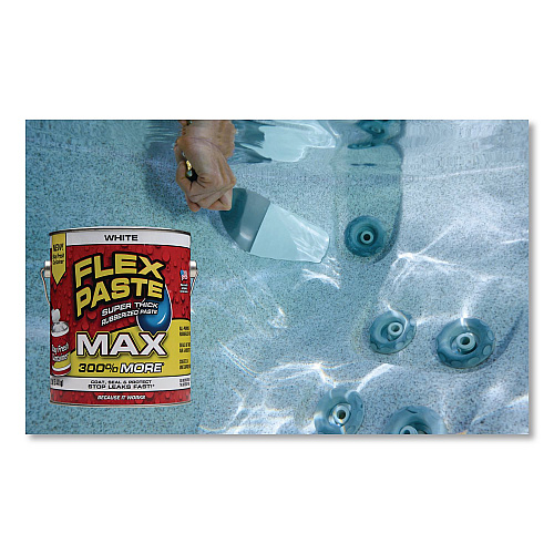 Flex Seal Flex Paste Super Thick Rubberized Paste Max, 12 lb Can, Dries White, 2/Carton (PFSMAXWHT01)