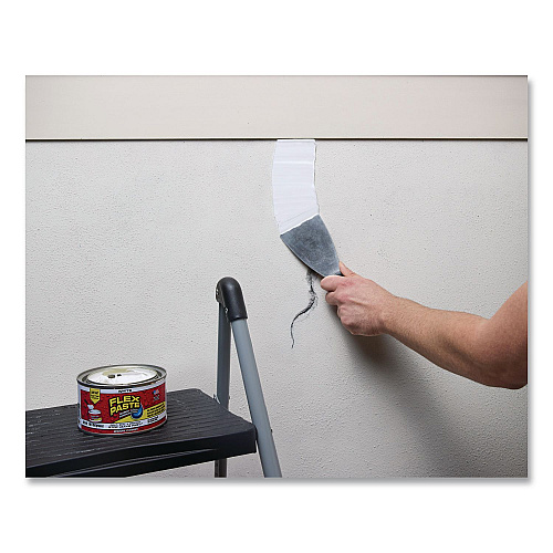 Flex Seal Flex Paste Super Thick Rubberized Paste, 1 lb Can, Dries White, 4/Carton (PFSWHTR16)