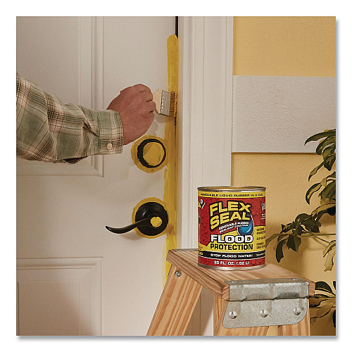 Flex Seal Liquid Flood Protection, 122 oz Can, Dries Yellow, 2/Carton (RLSYELR01)