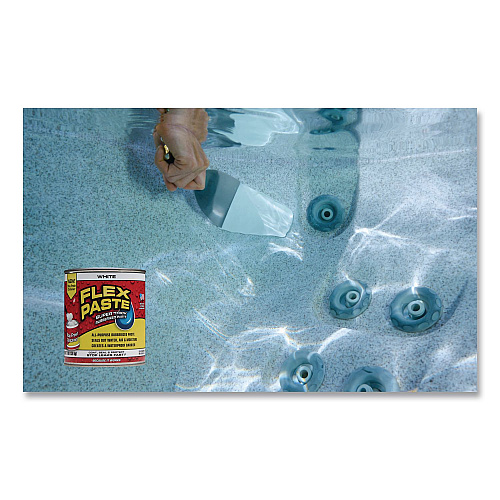 Flex Seal Flex Paste Super Thick Rubberized Paste, 3 lb Can, Dries White, 4/Carton (PFSWHTR32)