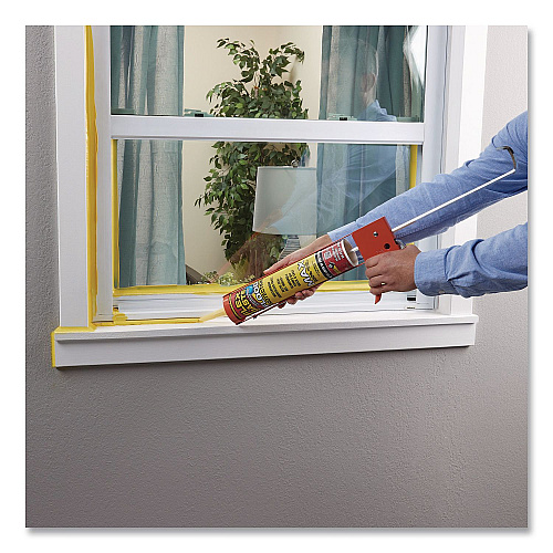 Flex Seal Flex Paste Flood Protection Paste, 28 oz Cartridge, Dries Yellow, 4/Carton (RPSYELR28)