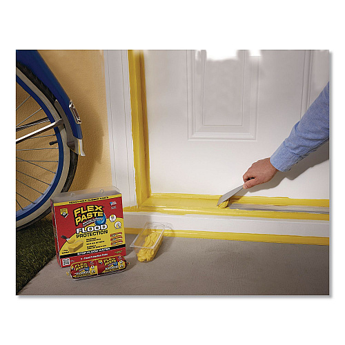 Flex Seal Flex Paste Flood Protection Paste, (6) 8.7 oz Sleeves with Tray/Pack, Dries Yellow, 2 Packs/Carton (RPSYELR64)