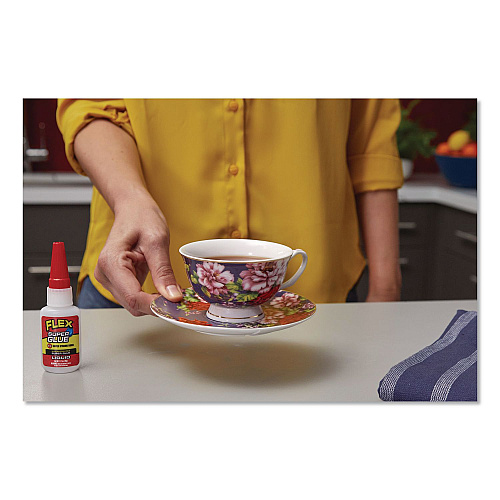 Flex Seal Flex Super Glue, Precision Tip, Liquid, 0.5 oz, Dries Clear, 8/Carton (SGLIQB15)
