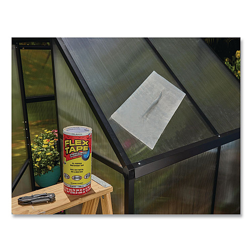 Flex Seal Flex Tape Strong Rubberized Waterproof Tape, 4" Core, 39 mil Thick, 12" x 10 ft, Clear, 4/Carton (TFSCLRR1210)