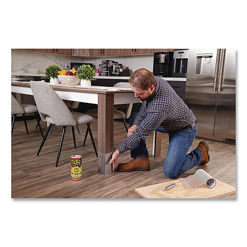 Flex Seal Flex Tape Strong Rubberized Waterproof Tape, 4" Core, 39 mil Thick, 12" x 10 ft, Clear, 4/Carton (TFSCLRR1210)