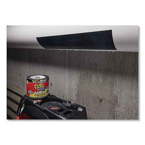 Flex Seal MAX Strong Rubberized Waterproof Tape, 4" Core, 39 mils Thick, 4" x 25 ft, Black, 3/Carton (TFSMAXBLK04)