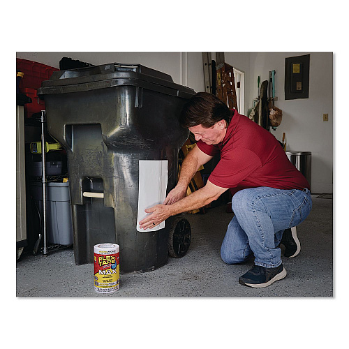 Flex Seal MAX Strong Rubberized Waterproof Tape, 4" Core, 39 mils Thick, 8" x 25 ft, White, 3/Carton (TFSMAXWHT08)