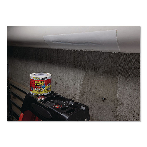 Flex Seal MAX Strong Rubberized Waterproof Tape, 4" Core, 39 mils Thick, 4" x 25 ft, White, 3/Carton (TFSMAXWHT04)