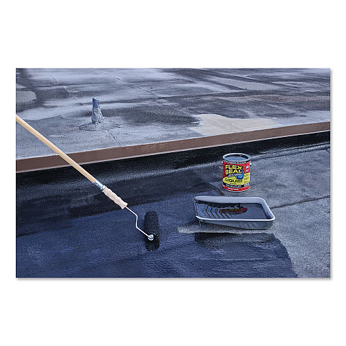Flex Seal Liquid Rubber Sealant Coating Liquid, 1 gal Can, Dries Black, 2/Carton (US855BLK012)