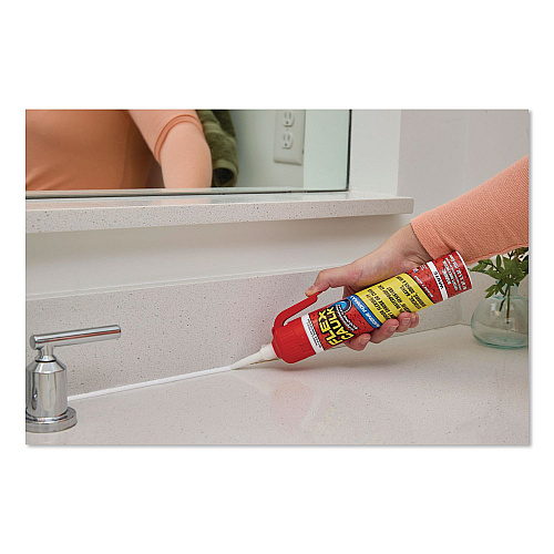 Flex Seal Flex Caulk Hi-Performance Silicone Caulk, 6.5 oz Aerosol Can, Dries White, 4/Carton (US600WHT200)